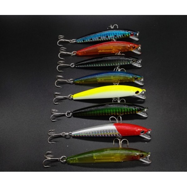 8.5cm 8g minow Fishing Lure Artificial Baits 3D Fish Eye minow Lures Fake Bait High Simulation Swim Crank bait