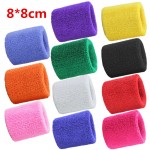 8*8cm Tower Wristband Tennis/Basketball/Badminton Wrist Support Sports Protector Sweatband 100% Cotton Gym Wrist Guard LT001