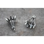 8pcs-- Badminton Charms, Antique Tibetan Silver Tone Shuttlecock 3D Badminton Charm pendants 18x26mm