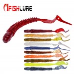 8pcs/lot  Long Tail Grubs 3.2g 105mm Curly Tail Soft Lure Long Curly Tail Fishing Lure Artificial Bait Soft Fishing Lure Worm