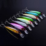 8pieces High Grade Carp Fishing Bait Pesca Minnow Lure Plastic Lures 3D eyes 11cm 13.5g Isca Artificial HCS Hook Sea bass Tackle