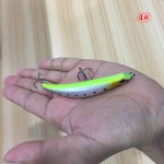 9cm 8.2g Bent Minnow Artificial Fishing Lure Hard Plastic 3D Fish Eye Fake Lure Swimbait for Salt / Fresh Water Fishing MI051