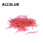 ALLBLUE 100pcs Red Worm Lures 4cm /0.2g Soft Lure Bait Carp Fishing Lure Set Artificial Lure Fishing Tackle Earthworm