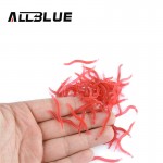 ALLBLUE 100pcs Red Worm Lures 4cm /0.2g Soft Lure Bait Carp Fishing Lure Set Artificial Lure Fishing Tackle Earthworm