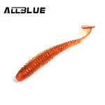 ALLBLUE 100pcs/lot Smell Worm Lures 5cm /0.55g Soft Lure Bait Carp Fishing Lure Set Artificial Lure Fishing Tackle  Luminous