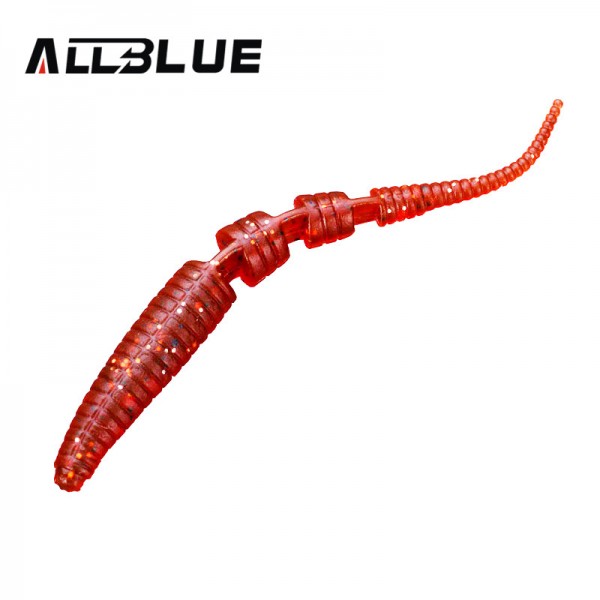 ALLBLUE 10pcs/Lot Fishing Lure 80mm/1.7g Silicone Lures For Fishing Soft Bait Worm isca artificial Carp Fishing Tackle