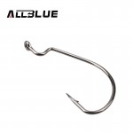 ALLBLUE 10pcs/lot Fishing Soft Worm Hooks High Carbon Steel Wide Super Lock Fishhooks Lure Softjerk Hooks 2#-3/0 Fishing Tackle