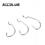 ALLBLUE 10pcs/lot Fishing Soft Worm Hooks High Carbon Steel Wide Super Lock Fishhooks Lure Softjerk Hooks 2#-3/0 Fishing Tackle