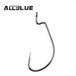 ALLBLUE 10pcs/lot Fishing Soft Worm Hooks High Carbon Steel Wide Super Lock Fishhooks Lure Softjerk Hooks 2#-3/0 Fishing Tackle