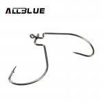 ALLBLUE 10pcs/lot Fishing Soft Worm Hooks High Carbon Steel Wide Super Lock Fishhooks Lure Softjerk Hooks 2#-3/0 Fishing Tackle