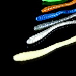 ALLBLUE 12pcs Smell Plastic Worm Soft Bait 11cm /2.5g Soft Lure Bait Artificial Lure Luminous Earthworm Bass Fishing Lures