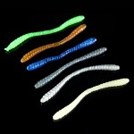 ALLBLUE 12pcs Smell Plastic Worm Soft Bait 11cm /2.5g Soft Lure Bait Artificial Lure Luminous Earthworm Bass Fishing Lures