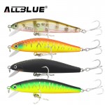 ALLBLUE 2017 Good Quality Fishing Lure Laser Minnow Wobbler Professional Baits 70mm/6.5g 8# Anti-rust Hook Crankbait Popper AB02