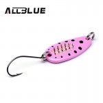 ALLBLUE 4g 30mm Copper Spoon Fishing Lure Metal Lures Hard Baits MOMO Spoon Mixed Colours Isca Artificial Trout Lure