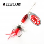 ALLBLUE 5pcs Metal Fishing Lure Longcast Spoon Spinner Lures For Fishing Artificial Fishing Lures Multi Sizes Bass Bait 3.5g-11g