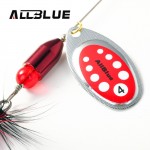 ALLBLUE 5pcs Metal Fishing Lure Longcast Spoon Spinner Lures For Fishing Artificial Fishing Lures Multi Sizes Bass Bait 3.5g-11g