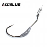 ALLBLUE Barbed Fishing Hooks With Lead Single Hook 2# 2.5# 3# 10pcs/lot Fishing Tackle