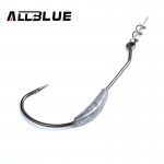 ALLBLUE Barbed Fishing Hooks With Lead Single Hook 2# 2.5# 3# 10pcs/lot Fishing Tackle