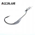 ALLBLUE Barbed Fishing Hooks With Lead Single Hook 2# 2.5# 3# 10pcs/lot Fishing Tackle