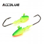 ALLBLUE Colorful Lead Swinbait Jig Head 5g 7g 14g Barbed Hook 4pcs/lot Soft Lure Jigging Hook Fishhooks Fishing Tackle