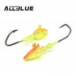 ALLBLUE Colorful Lead Swinbait Jig Head 5g 7g 14g Barbed Hook 4pcs/lot Soft Lure Jigging Hook Fishhooks Fishing Tackle