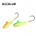 ALLBLUE Colorful Lead Swinbait Jig Head 5g 7g 14g Barbed Hook 4pcs/lot Soft Lure Jigging Hook Fishhooks Fishing Tackle