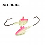 ALLBLUE Colorful Lead Swinbait Jig Head 5g 7g 14g Barbed Hook 4pcs/lot Soft Lure Jigging Hook Fishhooks Fishing Tackle