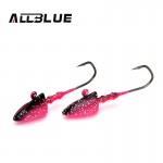 ALLBLUE Colorful Lead Swinbait Jig Head 5g 7g 14g Barbed Hook 4pcs/lot Soft Lure Jigging Hook Fishhooks Fishing Tackle