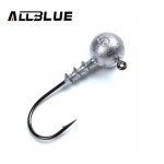 ALLBLUE Exposed Lead Jig Head 3.5g 5g 7g 10g Barbed Hook 10pcs/lot Soft Lure Jigging Hook Fishing Hooks