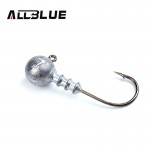 ALLBLUE Exposed Lead Jig Head 3.5g 5g 7g 10g Barbed Hook 10pcs/lot Soft Lure Jigging Hook Fishing Hooks