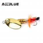 ALLBLUE Fishing Lure Golden Spinner 5pcs/lot  1/16oz 1/8oz 1/4oz Metal Spinner Bait Spinnerbait  For Fishing Tackle