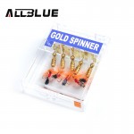 ALLBLUE Fishing Lure Golden Spinner 5pcs/lot  1/16oz 1/8oz 1/4oz Metal Spinner Bait Spinnerbait  For Fishing Tackle