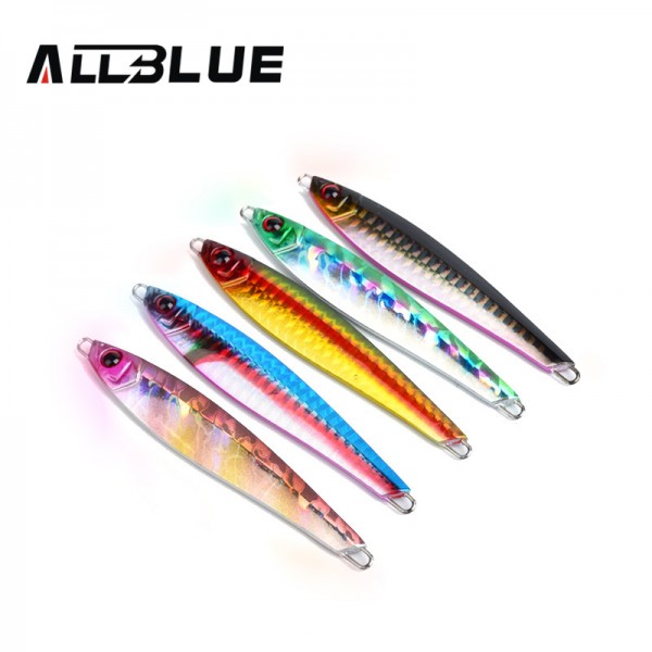 ALLBLUE High Quality Metal Jigging Spoon 36g 3D Eyes Artificial Bait Boat Fishing Jig Lures Super Hard Lead Fish Fishing Lures