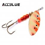 ALLBLUE New Long Fishing Lures 4# 11.5g 80mm Copper Spinner Metal Bait Fishing Tackle Customized For Pike