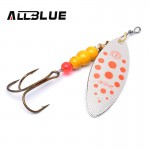 ALLBLUE New Long Fishing Lures 4# 11.5g 80mm Copper Spinner Metal Bait Fishing Tackle Customized For Pike