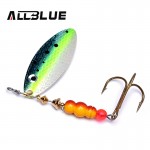 ALLBLUE New Long Fishing Lures 4# 11.5g 80mm Copper Spinner Metal Bait Fishing Tackle Customized For Pike