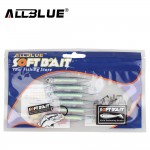 ALLBLUE Soft Lure 6pcs/lot 2.2g/70mm for Fishing Shad Fishing Swimbaits Jig Head Soft Lure Fly Fishing Bait Paddle Tail Lures