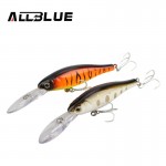 ALLBLUE Suspend Fishing Lures Shad Minnow 90mm 7g 2.5M Artificial Bait Plastic 3D Eyes Wobbler Bass Lure Fishing Tackle peche