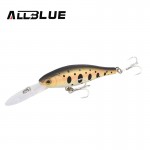 ALLBLUE Suspend Fishing Lures Shad Minnow 90mm 7g 2.5M Artificial Bait Plastic 3D Eyes Wobbler Bass Lure Fishing Tackle peche