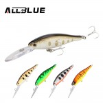 ALLBLUE Suspend Fishing Lures Shad Minnow 90mm 7g 2.5M Artificial Bait Plastic 3D Eyes Wobbler Bass Lure Fishing Tackle peche