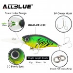 ALLBLUE Suspending Deep Diving Crankbait Fishing Lures 8.2g/50mm Lifelike Wobblers With 8# Owner Hooks peche isca artificial