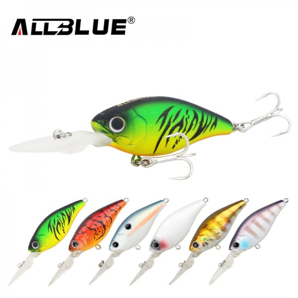 ALLBLUE Suspending Deep Diving Crankbait Fishing Lures 8.2g/50mm Lifelike Wobblers With 8# Owner Hooks peche isca artificial