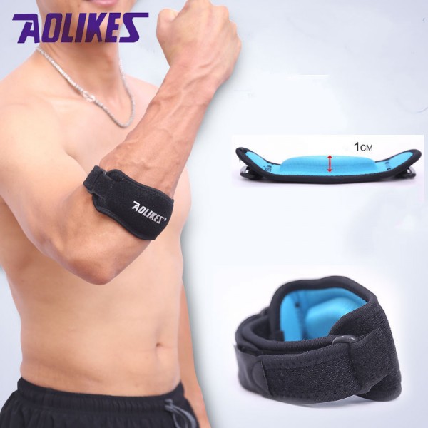 AOLIKES 1 Pcs Fitness Elbow Pad Tennis Badminton Coderas Muscle Pressurized Protective Adjustable Men Women Sports Safety