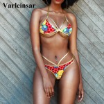 African print sexy Bikini Plus Size Swimwear Women bikini set two pieces Swimsuit Biquini Bathing Suit swim wear female V398B