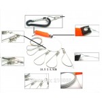 Agepoch Promotion! Hot Sale 5 Snap Stainless Steel Ropes Float Fish Stringer Fishing Lock for Accessories China Tackle