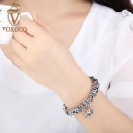 Alibaba Hot Sell Fish Charm Chamilia Bracelet 925 Tibetan Silver Murano Glass For Women Fashion European Style Jewelry P1236