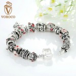 Alibaba Hot Sell Fish Charm Chamilia Bracelet 925 Tibetan Silver Murano Glass For Women Fashion European Style Jewelry P1236