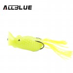 Allblue High Quality Popper  Frog Lure 60mm/15.5g Snakehead Lure Topwater Simulation Toad Frog Fishing Lure Soft Bass Bait