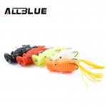 Allblue High Quality Popper  Frog Lure 60mm/15.5g Snakehead Lure Topwater Simulation Toad Frog Fishing Lure Soft Bass Bait