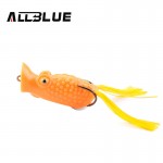 Allblue High Quality Popper  Frog Lure 60mm/15.5g Snakehead Lure Topwater Simulation Toad Frog Fishing Lure Soft Bass Bait